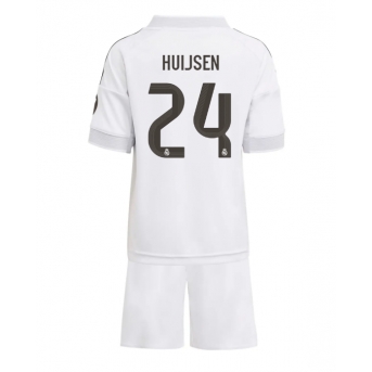 Billige Fotballdrakt Real Madrid Dean Huijsen #24 Replika Hjemmedraktsett Barn 2025-26 Kortermet (med bukser)